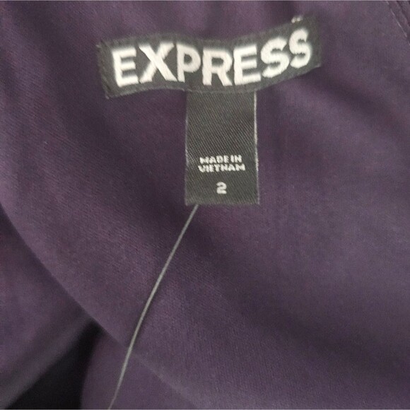 Express NWT Purple Sleeveless Dress Sz 2 Classic Minimalist Cocktail Party - Picture 8 of 16